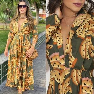 NWT FarmRio Chuva de Banana Cropped Dress